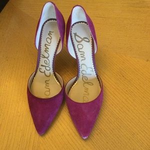 Sam Edelman Hot Berry Pink Suede Pumps